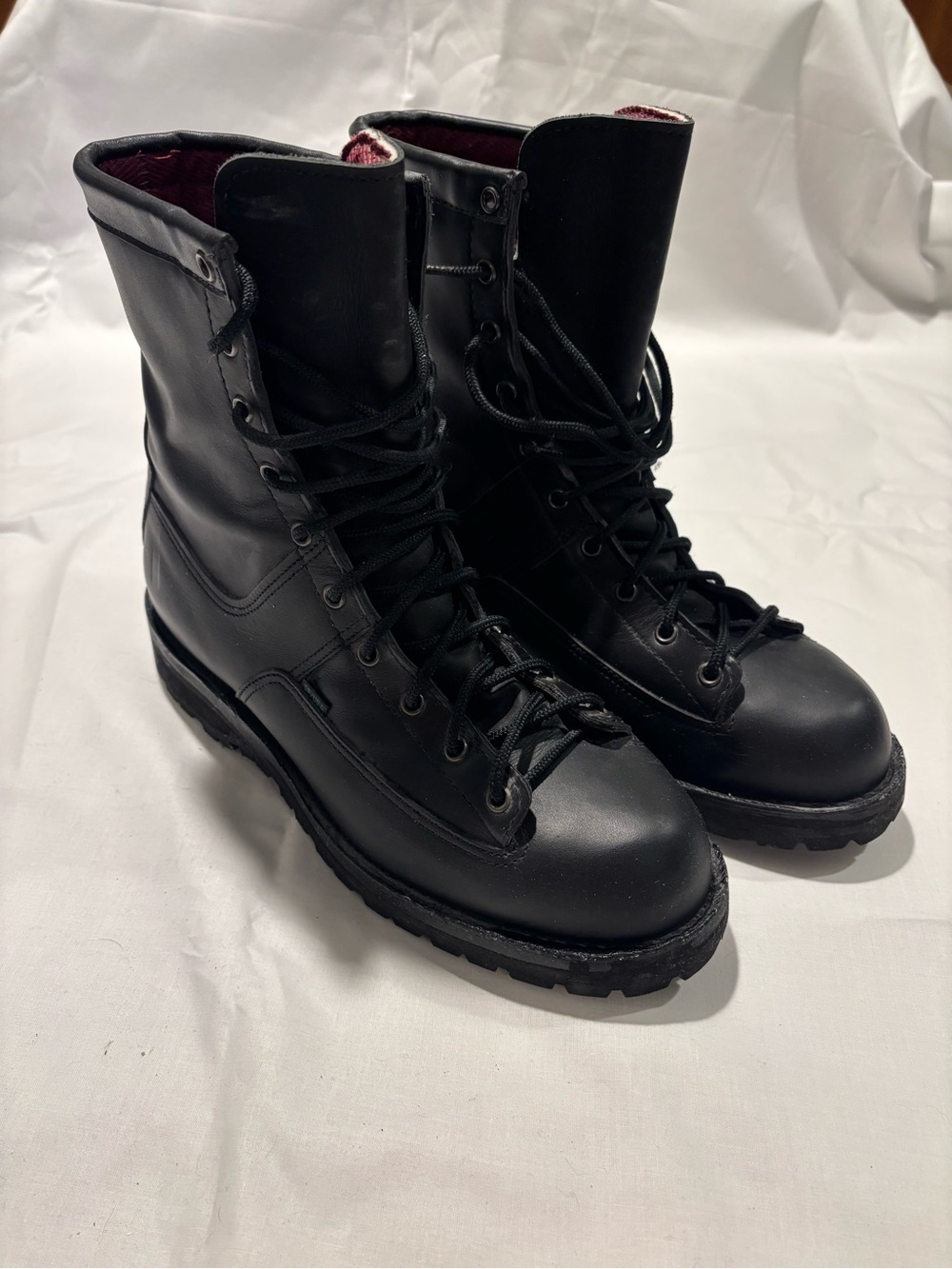 Danner Black Leather Lace-Up Boots